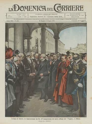 Książę Genui, reprezentujący króla, na inauguracji nowego hotelu Veggion w Mediolanie