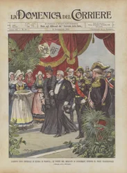 Przybycie rosyjskich imperialistów do Francji, kobiety z targu w Dunkierce oferują tradycyjne ryby