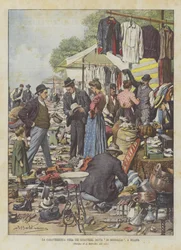 Charakterystyczne targi Rigattieri, zwane Sinigallia w Mediolanie