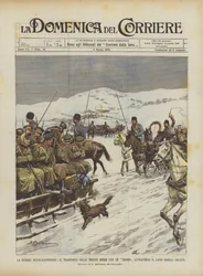 Wojna rosyjsko-japońska, transport wojsk rosyjskich przez trojki przez zamarznięte jezioro Bajkał