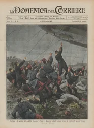 Ucieczka i utrata francuskiego sterowca Patrie, dwustu żołnierzy na próżno próbuje zatrzymać go w pobliżu Verdun