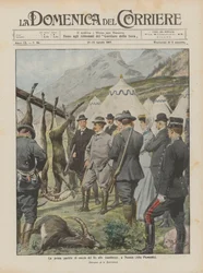 Pierwsze polowanie króla na koziorożce w Noasca (Górny Piemont)