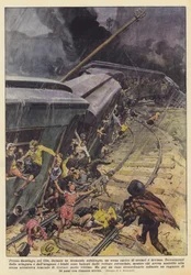 Niedaleko Santiago w Chile, podczas straszliwej burzy, pociąg załadowany uczniami i przekierowany