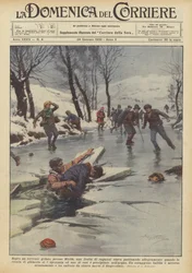 Czy tłum dzieciaków radośnie jeździł na łyżwach po zamarzniętym strumieniu w pobliżu Bielli?