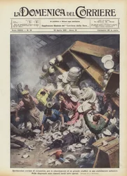 Spektakularna ruina ceramiki, spowodowana zawaleniem się dużej półki w mediolańskiej fabryce