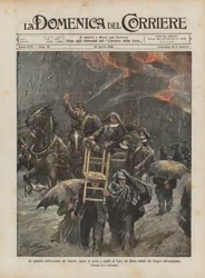 Epizod erupcji Wezuwiusza, zakonnic miłosierdzia i chorych z Torre del Greco ocalonych przez?