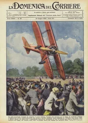 Gest wielkiej odwagi wykonał włoski pilot Colombo na spotkaniu o Puchar Akrobatyki w Paryżu