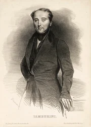 Portret śpiewaka operowego Antonio Tamburini 1800-1876,