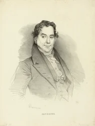 Portret piosenkarza i kompozytora Gioseffo Catrufo 1771-1851 , 1830.