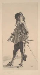The Duelist, grafika wykonana przez Jeana ?Louis ?Ernest Meissonier