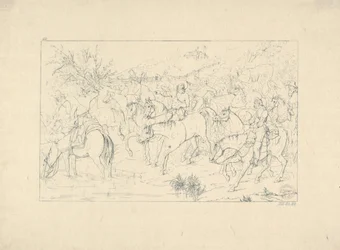 Powrót generała Stuarta z Pensylwanii z Confederate War Etchings, 1861-63.
