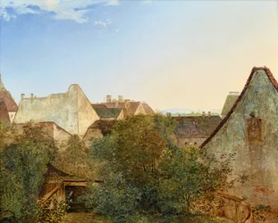 Widok na wiedeńskie podmiejskie domy (Beatrixgasse)