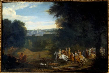 Ludwik XIV poluje. Obraz Adama Francois Van Der Meulena
