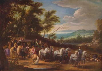 Philippe Francois dArenberg spotykający się z oddziałami, 1662, c1915