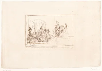 Pozwany postawiony przed sędziami Sześć rycin według rysunków Rembrandta, przechowywanych w Hofbibliothek w Wiedniu (tytuł serii) Sześć estampes gravées d