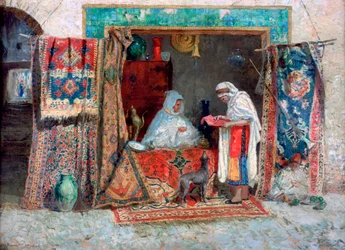 Sprzedawca dywanów, c1870-1913