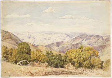 Widok na Tlacotepec, Guerrero, Meksyk (akwarela)
