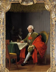 Pełnowymiarowy portret Charlesa Rogera, księcia Bauffremont (1713-1795) Obraz Adelaide Labille Guiard (1749-1803) 1791 Nd. 2,24 x 1,47 m. wersal, muzeum zamkowe
