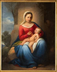 Madonna z Dzieciątkiem Jezus (olej na płótnie)