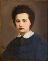 Portret kobiety (Rodzina Ghirelli) (olej na płótnie)