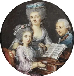 Adelaide Labille-Guiard - Portret matki i ojca z córką przy klawesynie