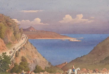 "Fort Suda [Souda] i wejście do zatoki Suda, Candia [Kreta], 24 października 1857 r.