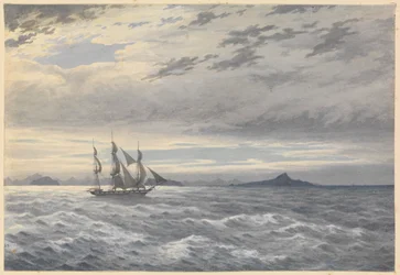 HMS "Daphne" u Przylądka Horn, 28 maja 1852 r. (akwarela)