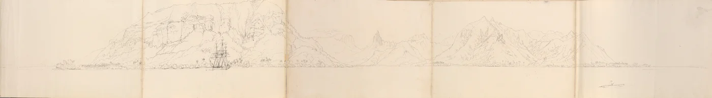 Panorama Eimeo [Moorea], Wyspy Towarzystwa