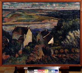 Południowy krajobraz. (Krajobraz południowy). Obraz Adolfa Israelevicha Milmana (1886-1930), olej na płótnie