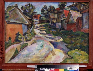 Wiejska droga. Obraz Adolfa Israelevicha Milmana (1886-1930), olej na płótnie