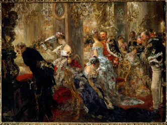 W białej sali (olej na płótnie)