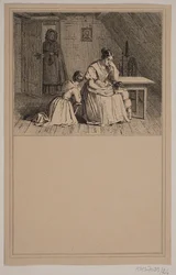 Biedna rodzina. Nie. 25 w Chr. Winther i M. Rørbye, „25 obrazków dla małych dzieci”