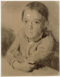 Portret dziewczyny z odkrytą klatką piersiową