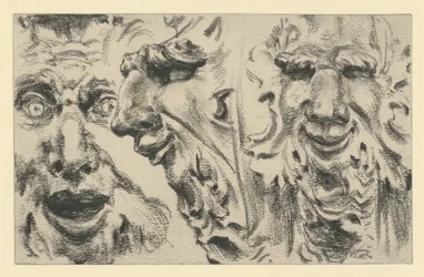 Dwie maski fauna w Zwingerze w Dreźnie
