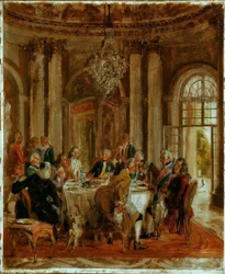 Okrągły stół króla Fryderyka II w Sanssouci
