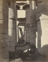 Górny Egipt, Hypostyle Hall w Karnaku, ca. 1870.