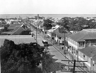 Old King Street patrząc na południe, Kingston, Jamajka, c1905.