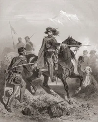 Giuseppe Garibaldi w bitwie pod Varese. (wydrukować)