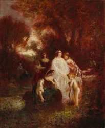 Postacie w lesie, ok. 1900 1857-1862 (olej na tkaninie)