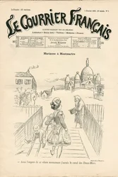 Okładka „Le Courrier francais””, numer 5, Satyryczny w B&W