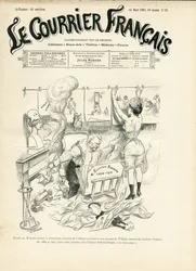 Ilustracja przedstawiająca Adolphe dit Willette (1857-1926) do okładki Le Courrier francais