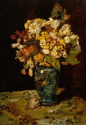 Kwiaty w niebieskim wazonie, 1879-1883.