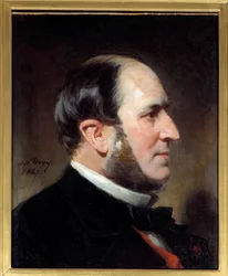 Portret barona Eugene-Georgesa Haussmanna, prefekta Paryża (1809-1891) Był inicjatorem głównych prac renowacyjnych Paryża w okresie Drugiego Cesarstwa. Obraz Adolphe Yvon (1817-1893). 1867 niedz. 0,45 x 0,35 m Paryż, Musee Carnavalet