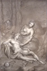 Luna (Diana) odwiedza śpiącego Endymiona, 1696