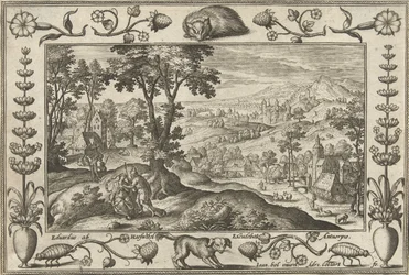 Juda i Tamar Pejzaże ze scenami biblijnymi, mitologicznymi i polowaniami (tytuł serii)