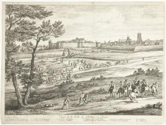 Widok Bethune (lewa strona) Veuë de la Ville de Bethune en Artois (tytuł na obiekcie)