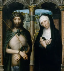 Chrystus ukoronowany cierniami Ecce Homo i Matka Boska Opłakująca, ca. 1530-40.