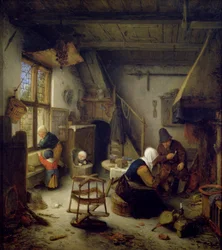Rodzina chłopska w domu, 1661
