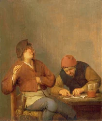 Dwóch palaczy we wnętrzu, 1643