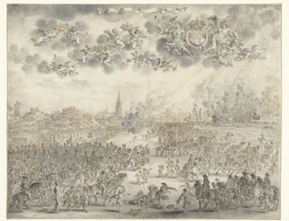 Wyjazd Karola II z Scheveningen Zaokrętowanie króla Karola II w Scheveningen, 2 czerwca 1660